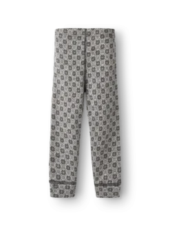 Leggings i merinould med nordisk mønster til baby