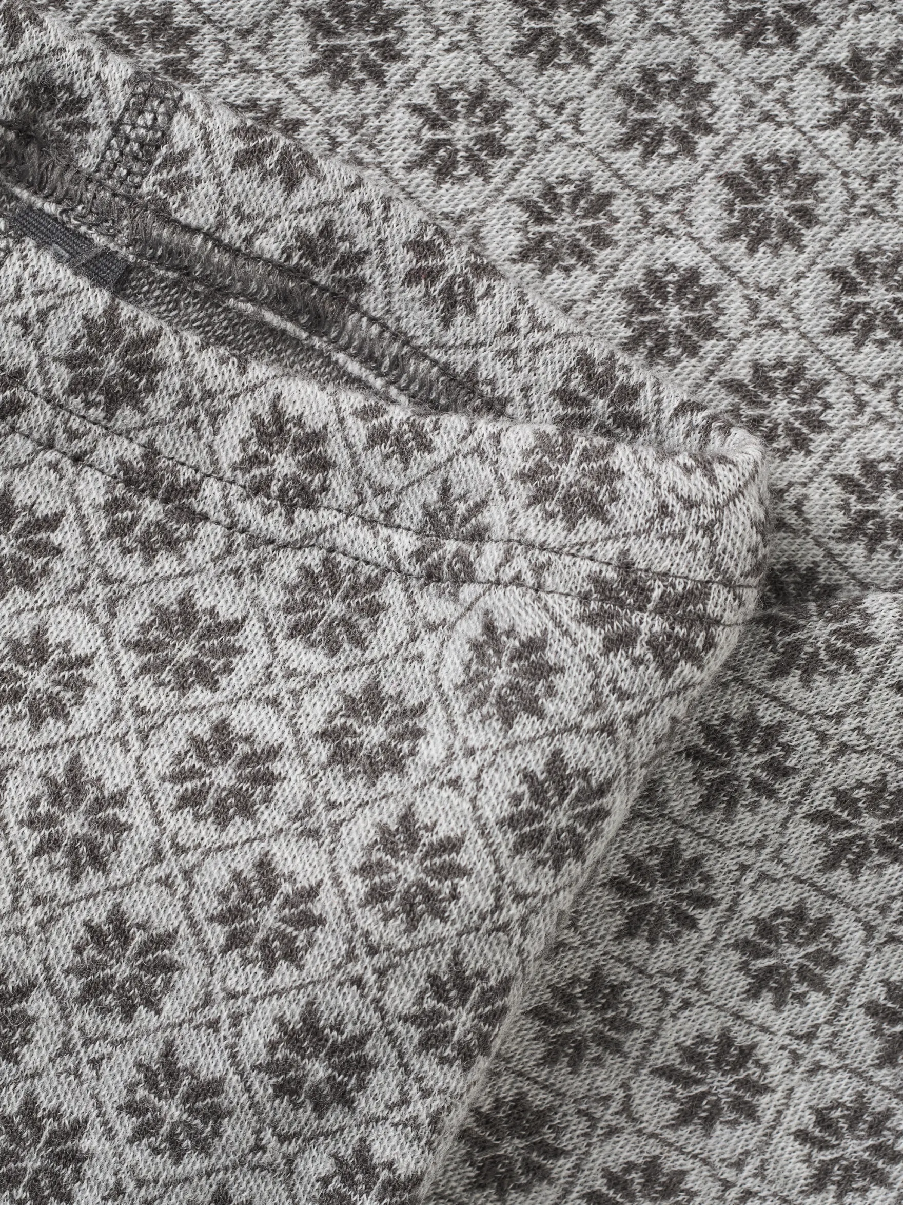 Leggings i merinould med nordisk mønster til baby