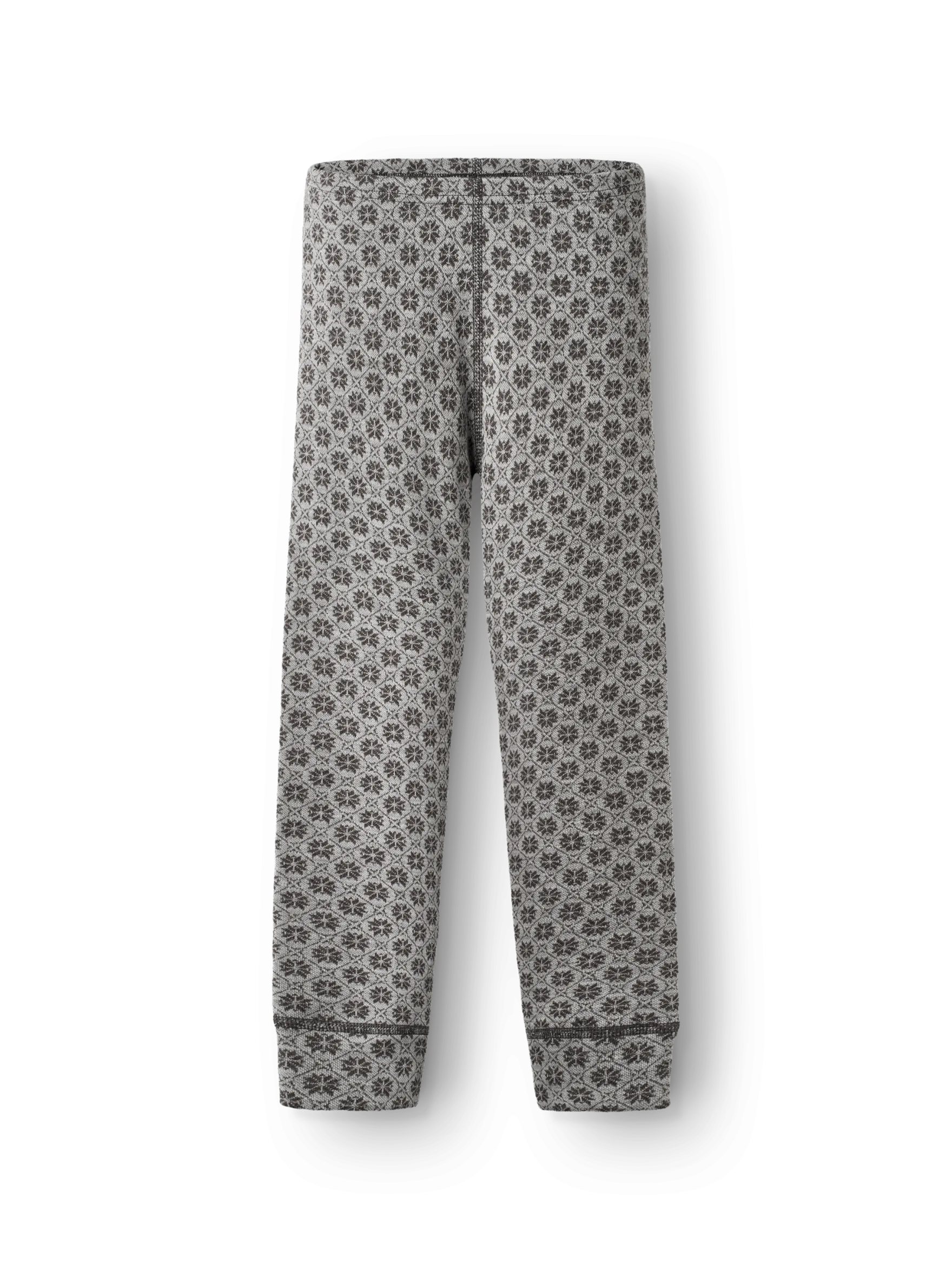 Leggings i merinould med nordisk mønster til børn