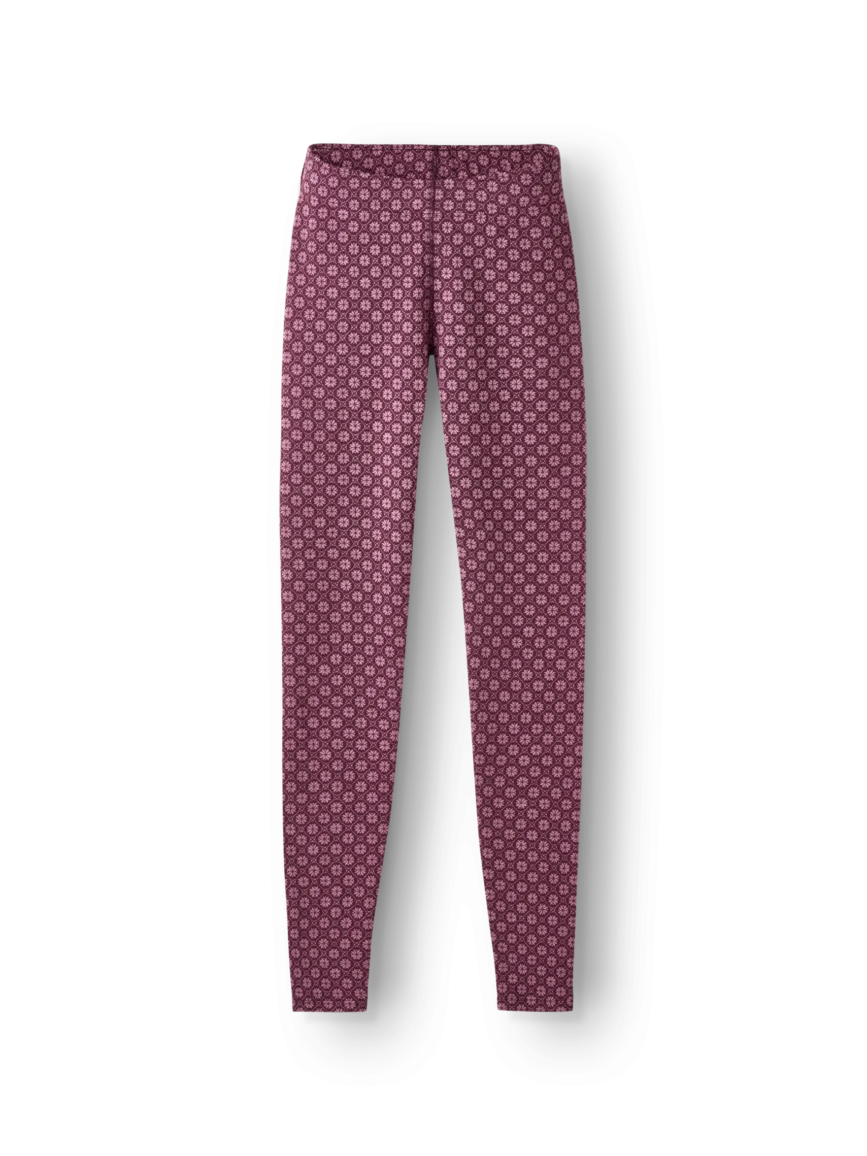 Leggings i merinould med nordisk mønster til kvinder