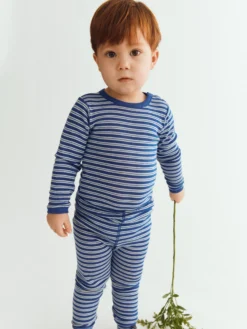Leggings i merinould/silke til baby