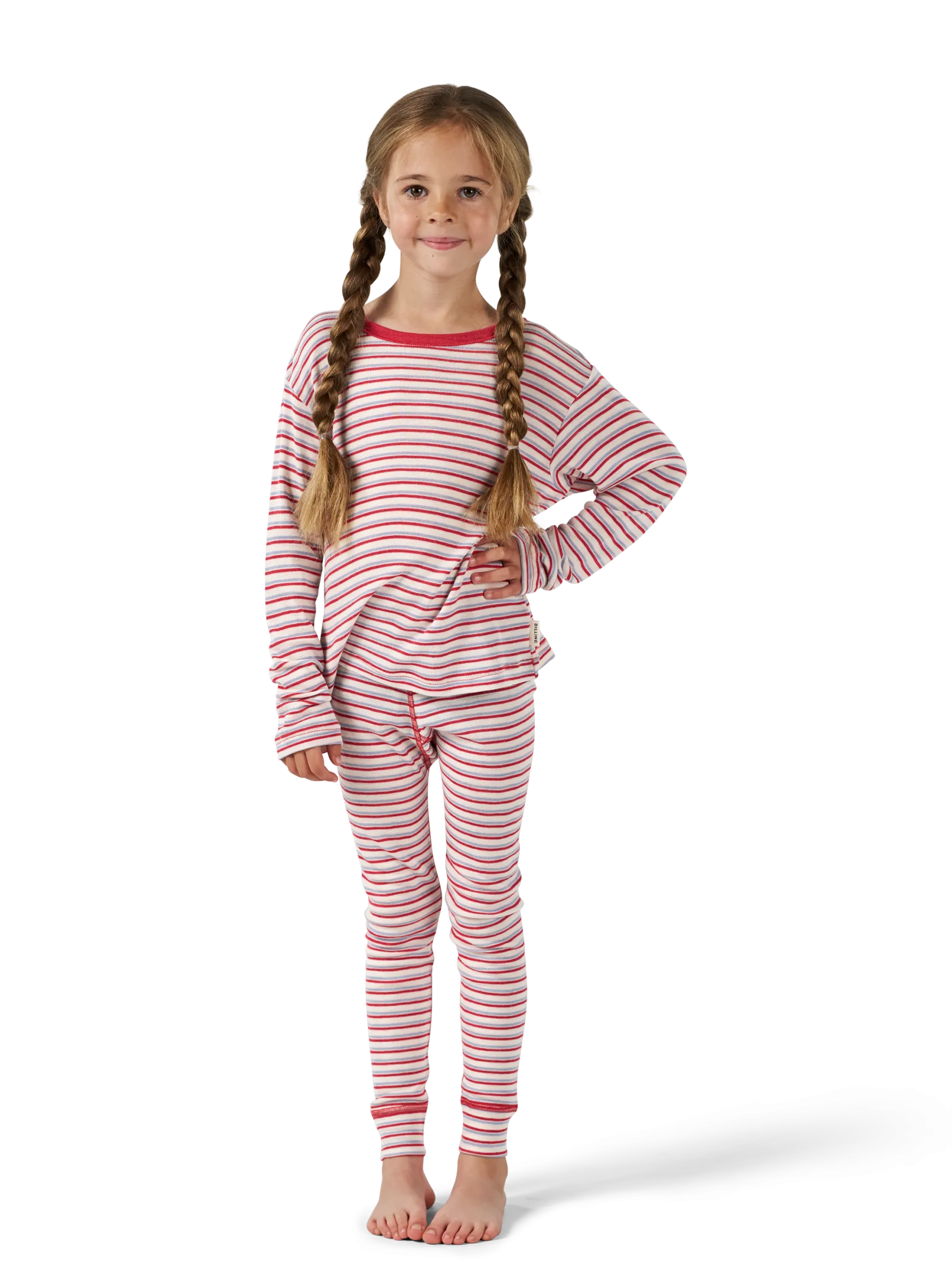 Leggings i merinould/silke til børn