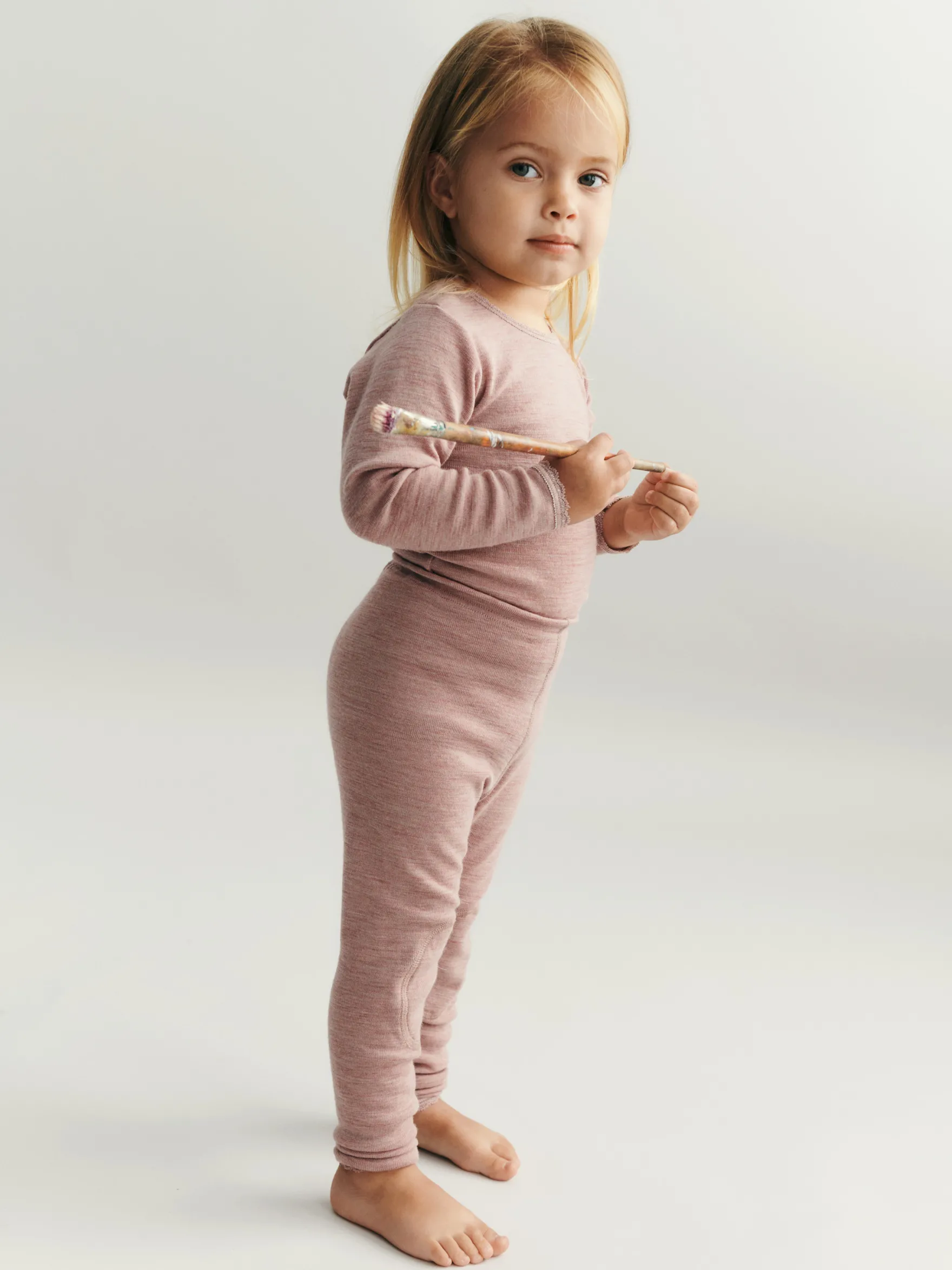Leggings i merinould til baby