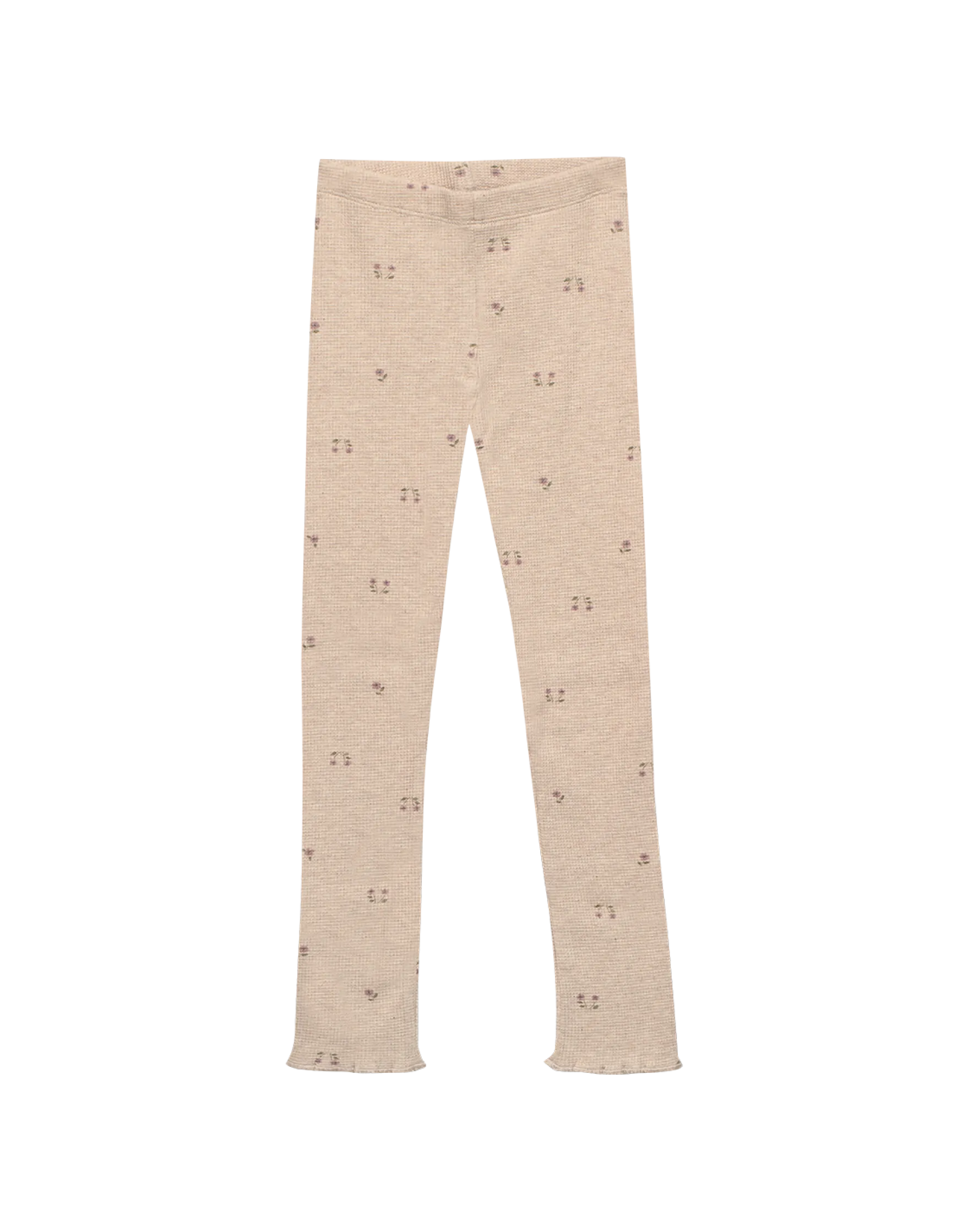 Leggings i vaffelstrikket bomuld til børn