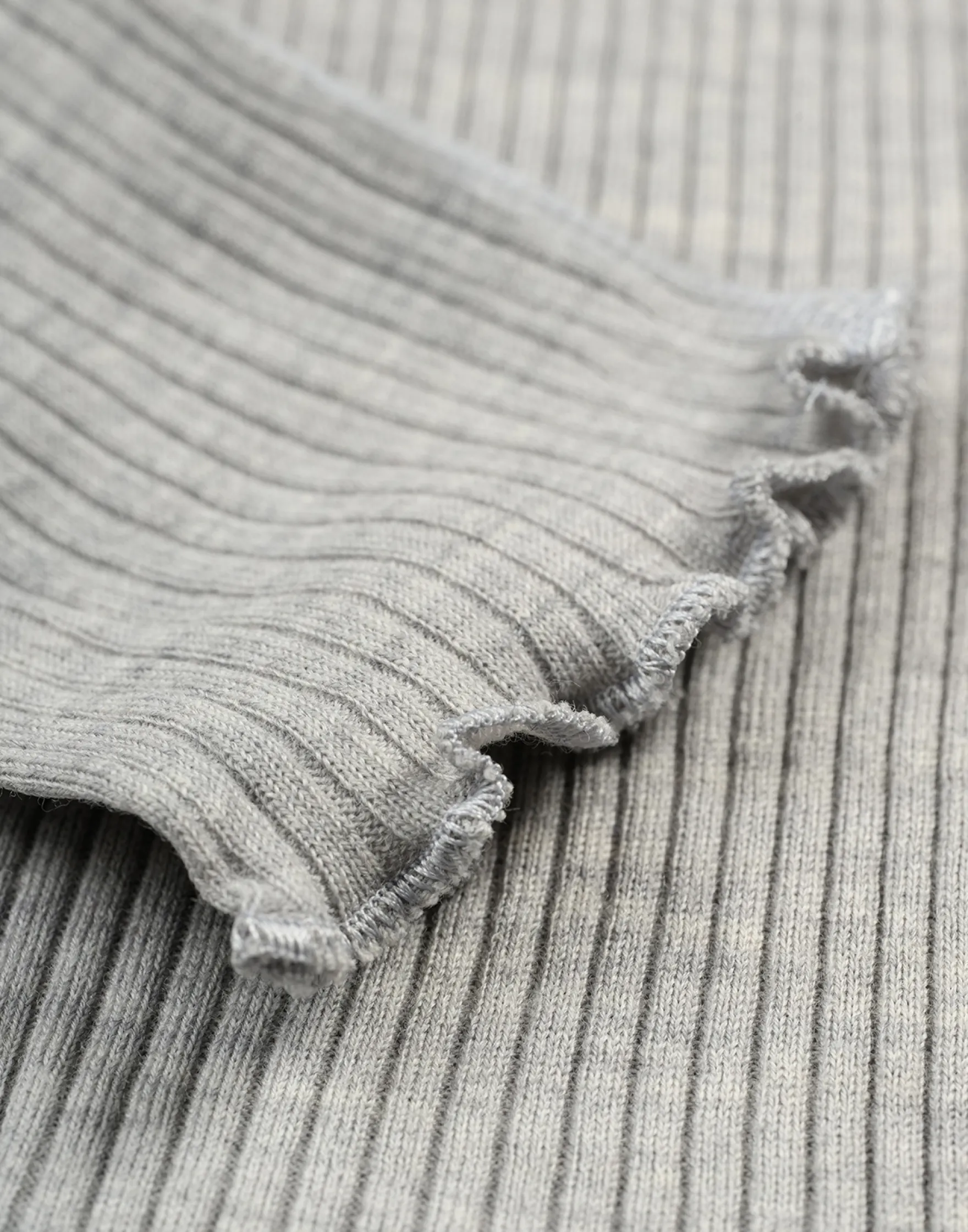 Leggings med bølgekant i merinould til børn
