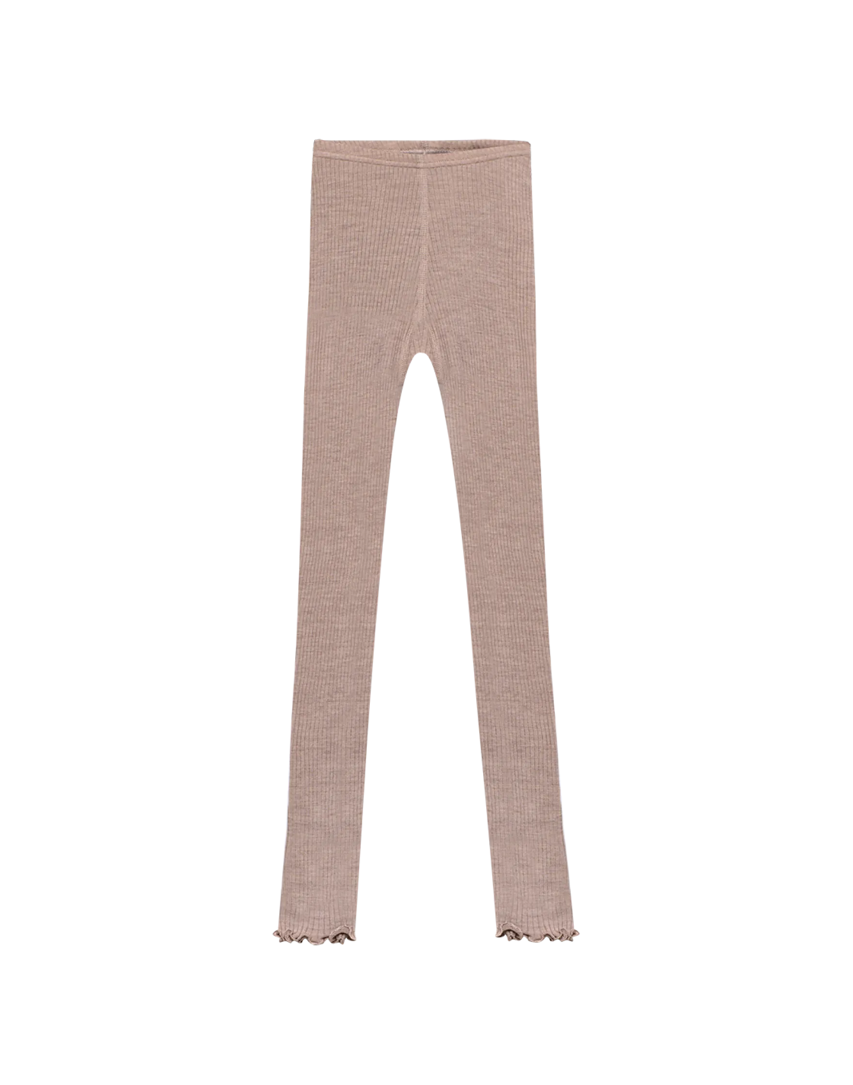 Leggings med bølgekant i merinould til børn