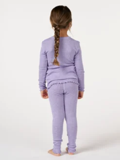 Leggings med hulmønster i merinould til børn