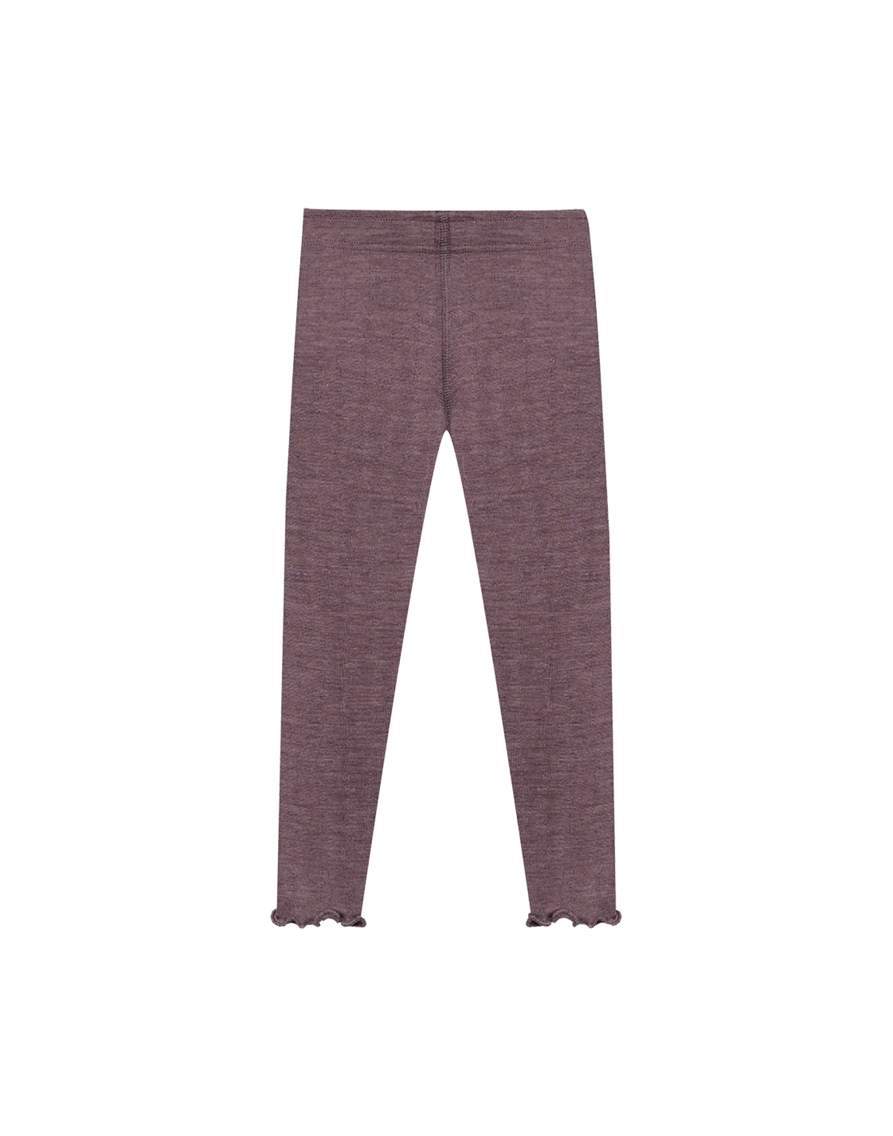 Leggings med hulmønster i merinould/silke til baby
