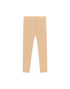 Leggings med hulmønster i merinould/silke til baby