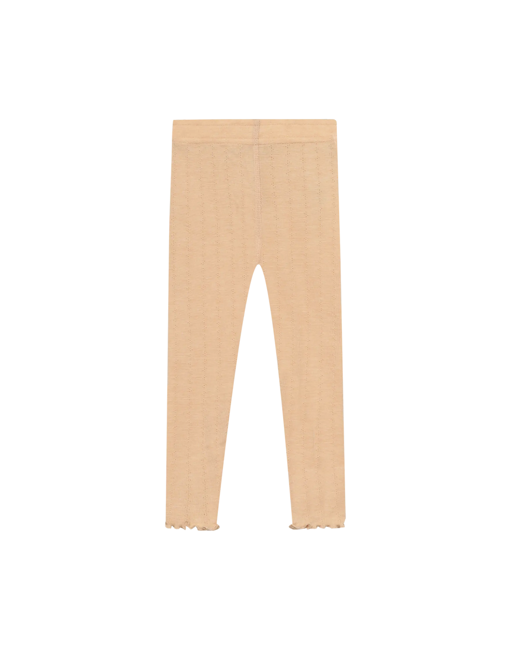 Leggings med hulmønster i merinould/silke til baby