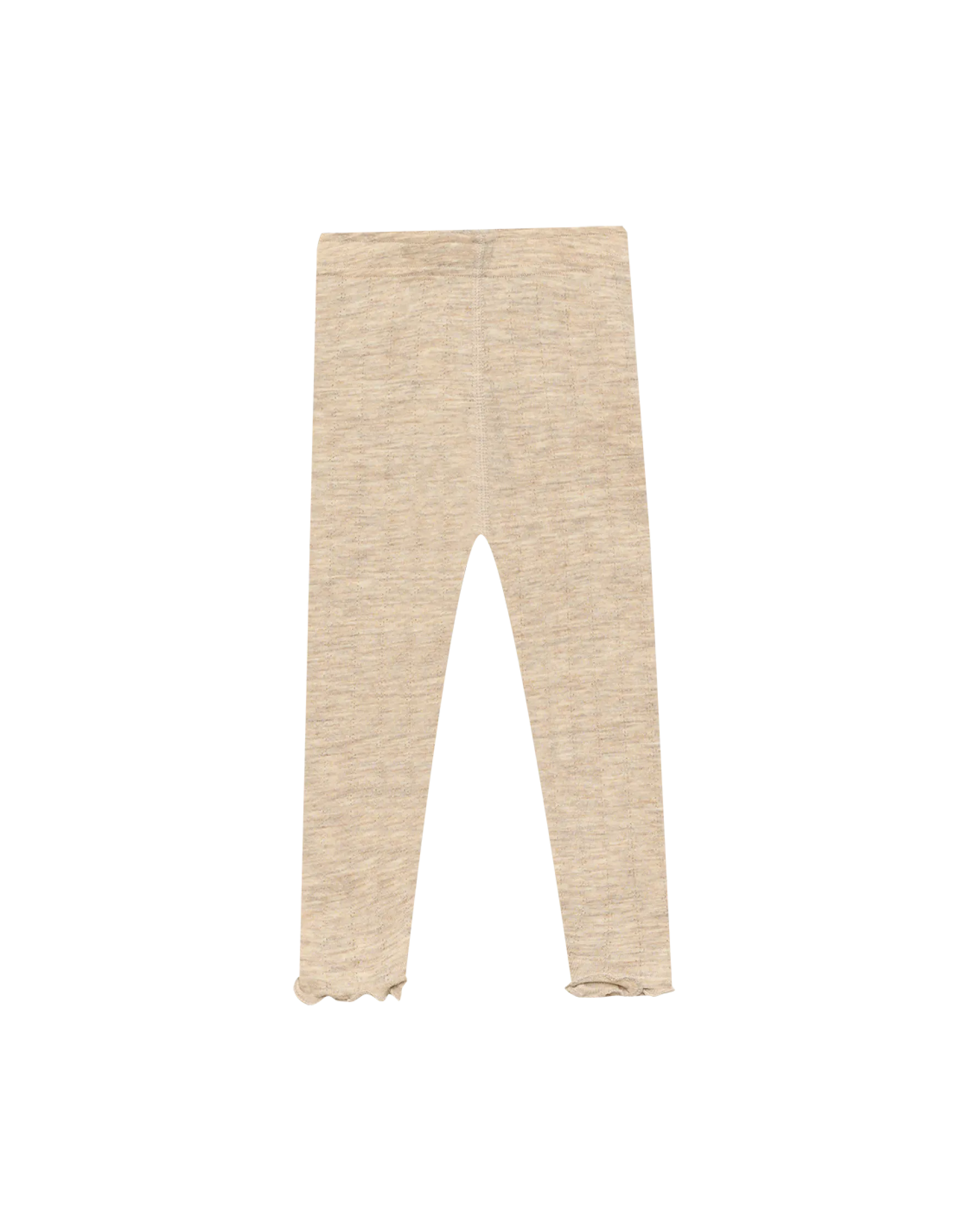 Leggings med hulmønster i merinould/silke til baby