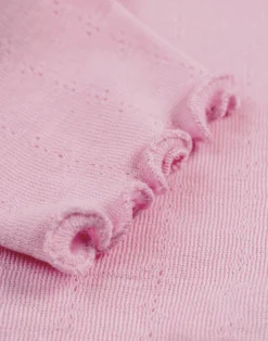Leggings med hulmønster i merinould/silke til baby