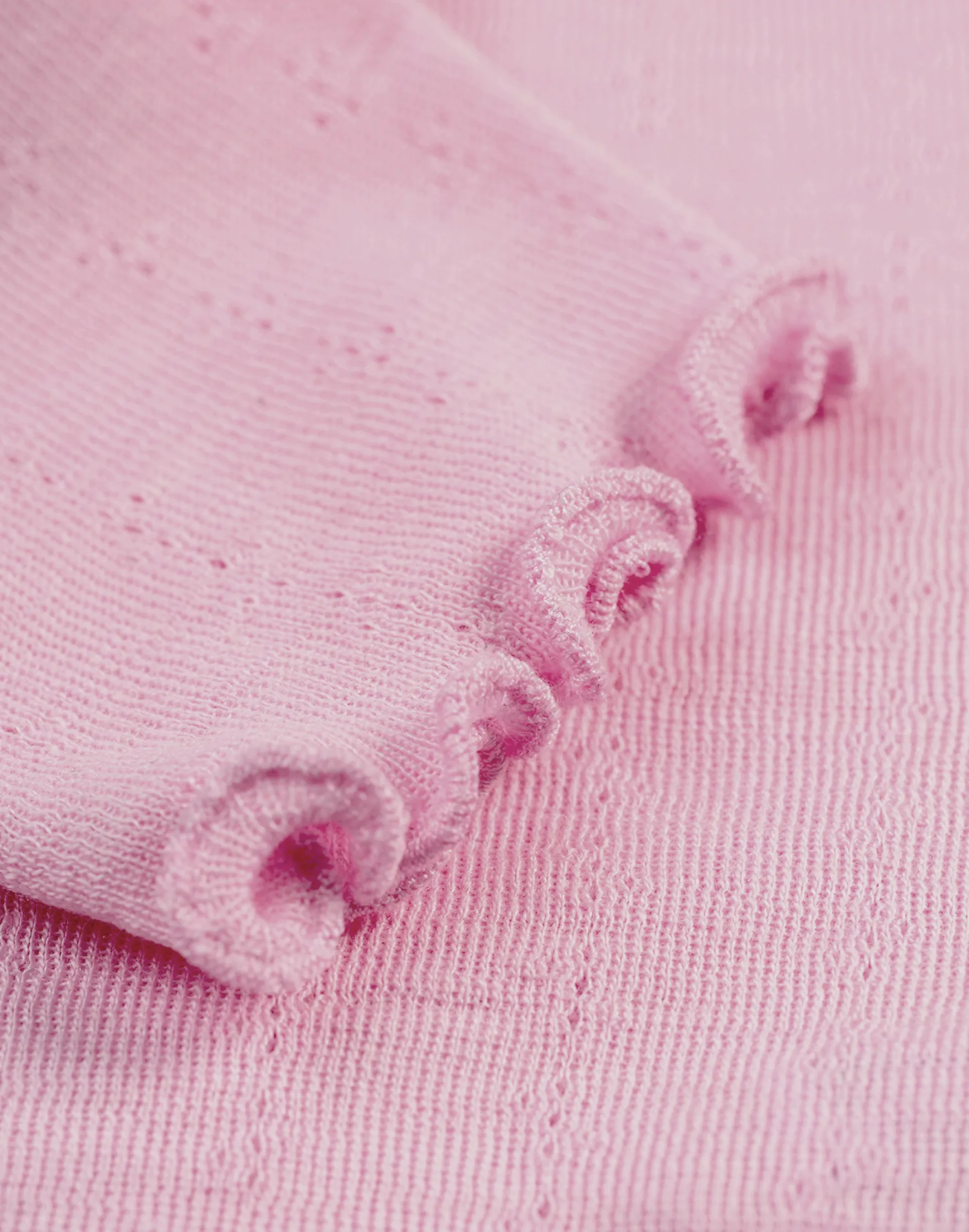 Leggings med hulmønster i merinould/silke til baby
