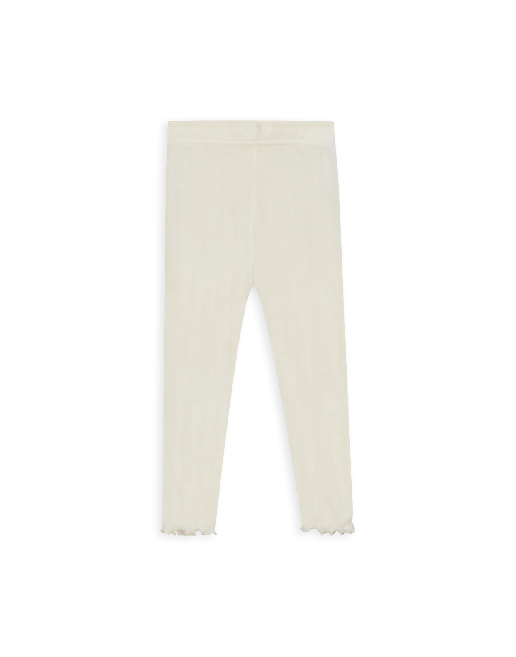 Leggings med hulmønster i merinould/silke til baby