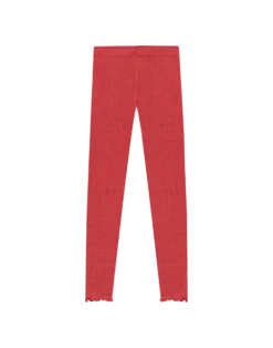 Leggings med hulmønster i merinould/silke til børn