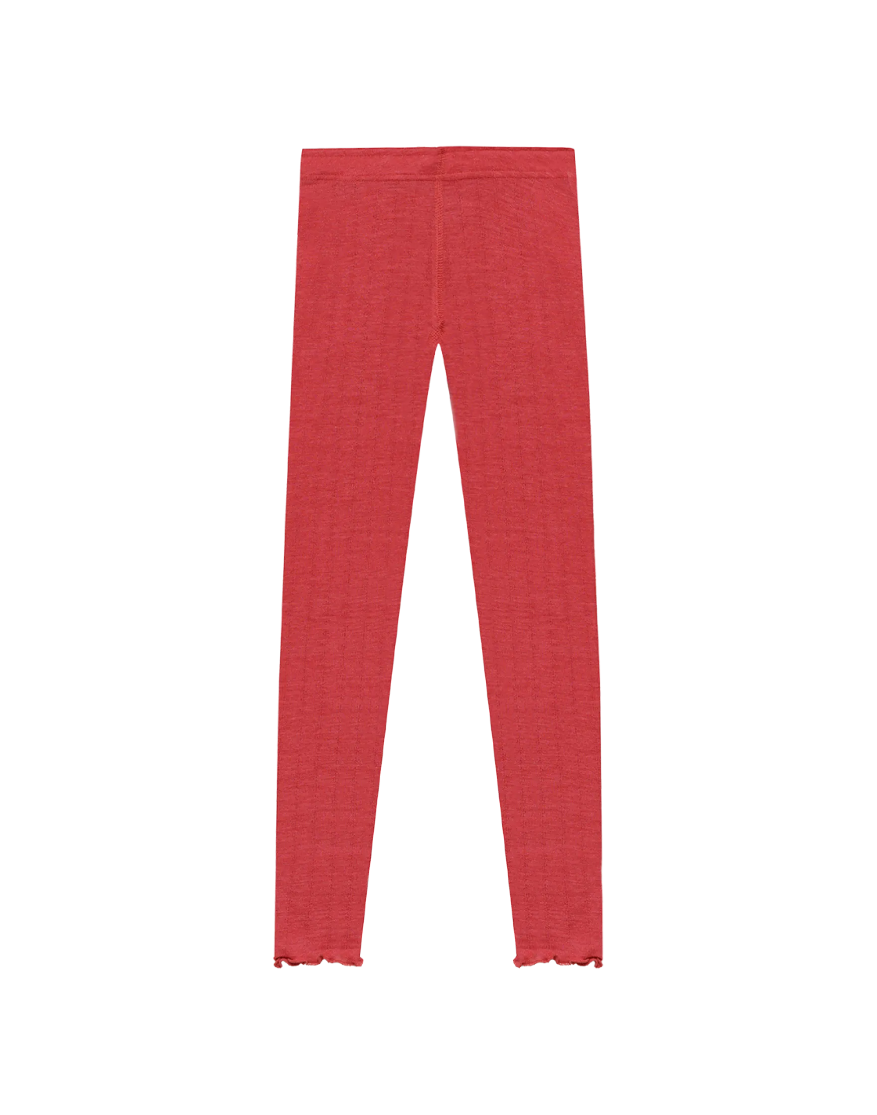 Leggings med hulmønster i merinould/silke til børn