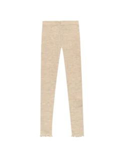 Leggings med hulmønster i merinould/silke til børn