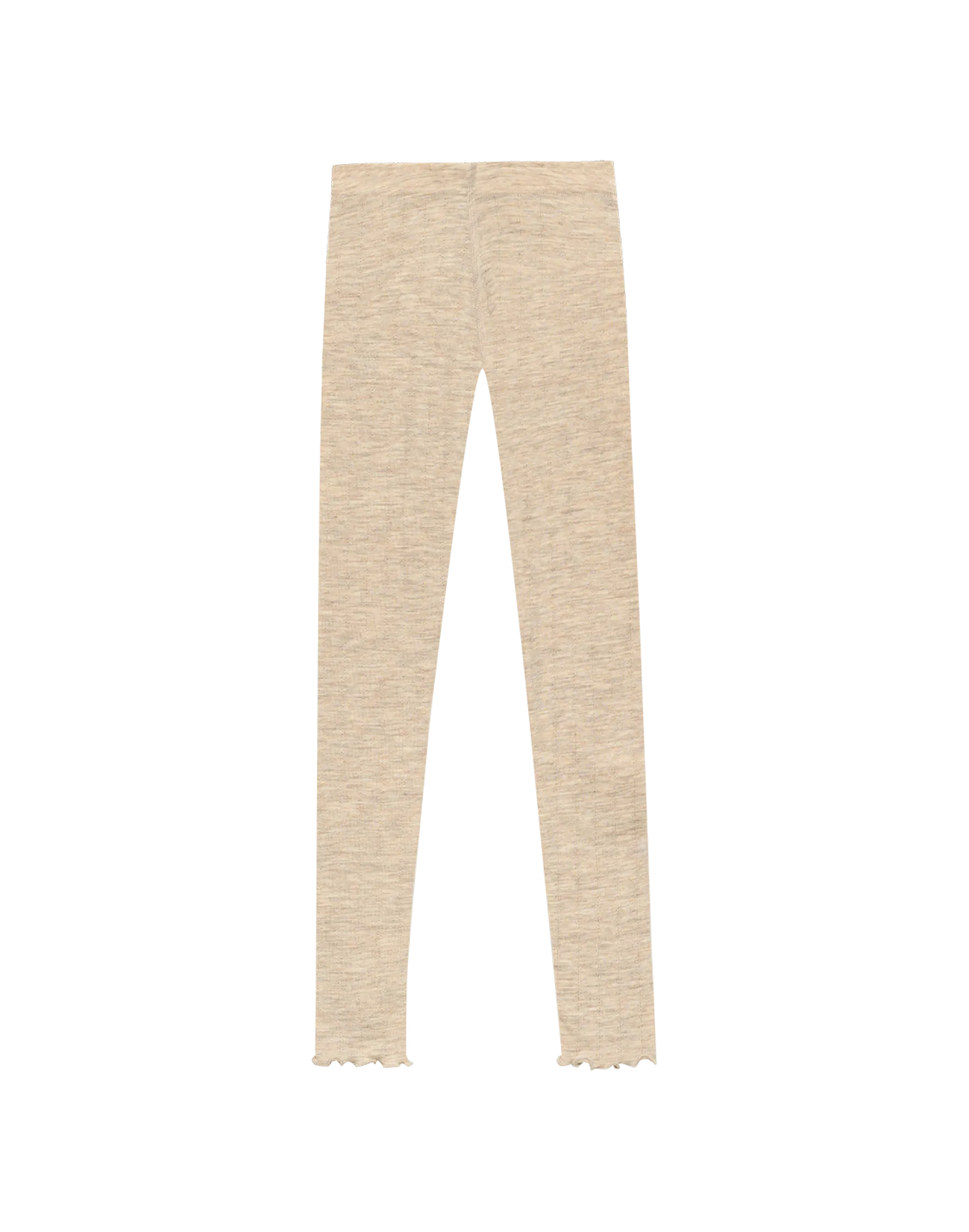 Leggings med hulmønster i merinould/silke til børn