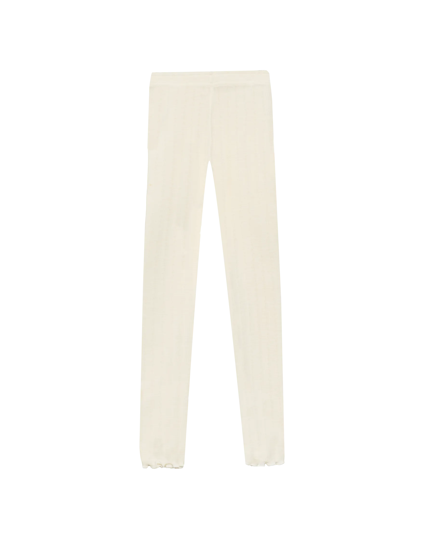 Leggings med hulmønster i merinould/silke til børn