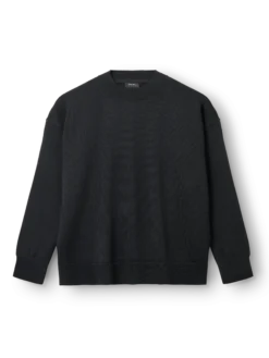 Løstsiddende crew neck i merinould til kvinder
