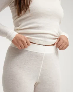 Merinouldleggings med bred elastikkant til damer