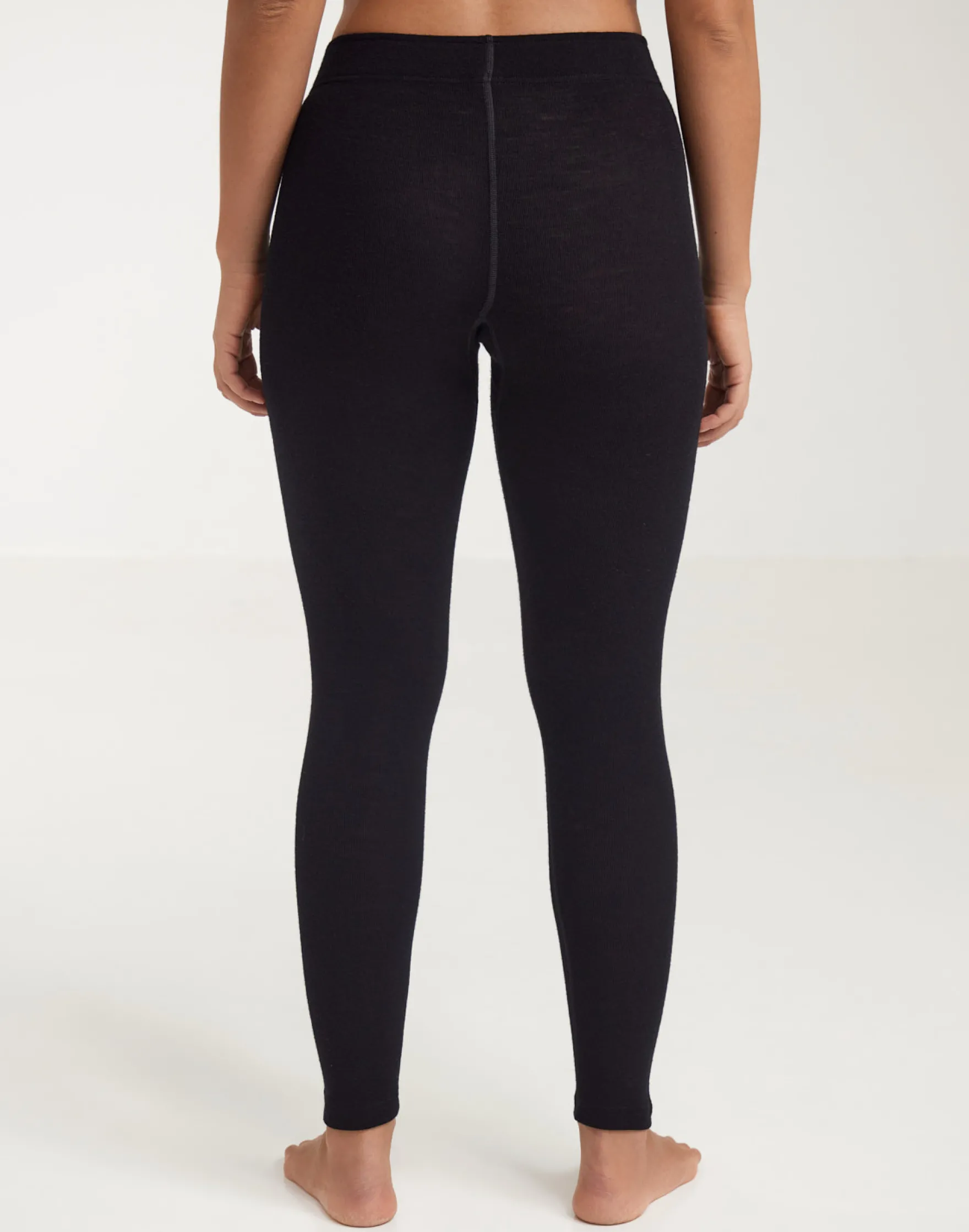 Merinouldleggings med bred elastikkant til damer