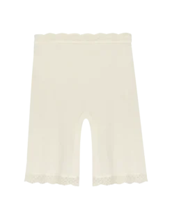 Merinould/silke shorts med blondekant til kvinder