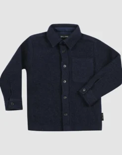 Overshirt i uld/bomuld til børn