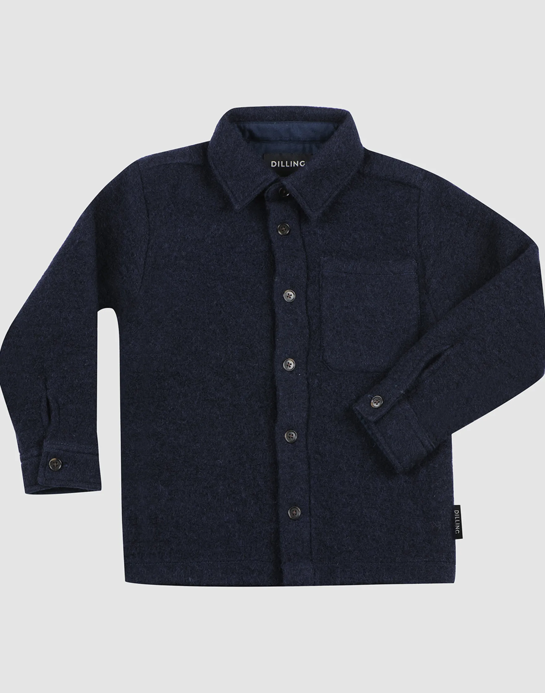 Overshirt i uld/bomuld til børn