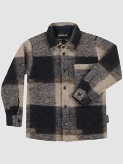 Overshirt i uld/bomuld til børn