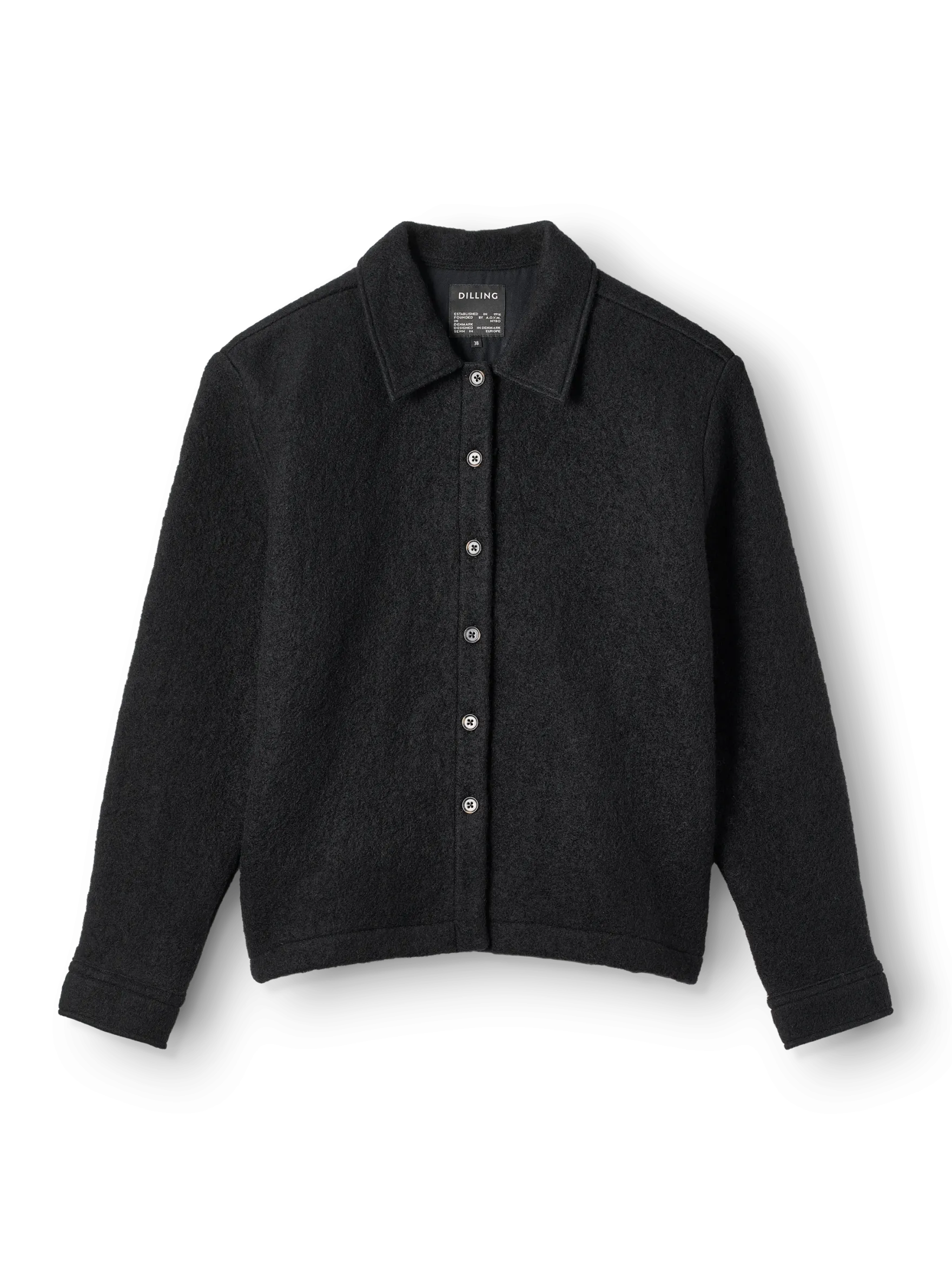 Overshirt i uld/bomuld til kvinder