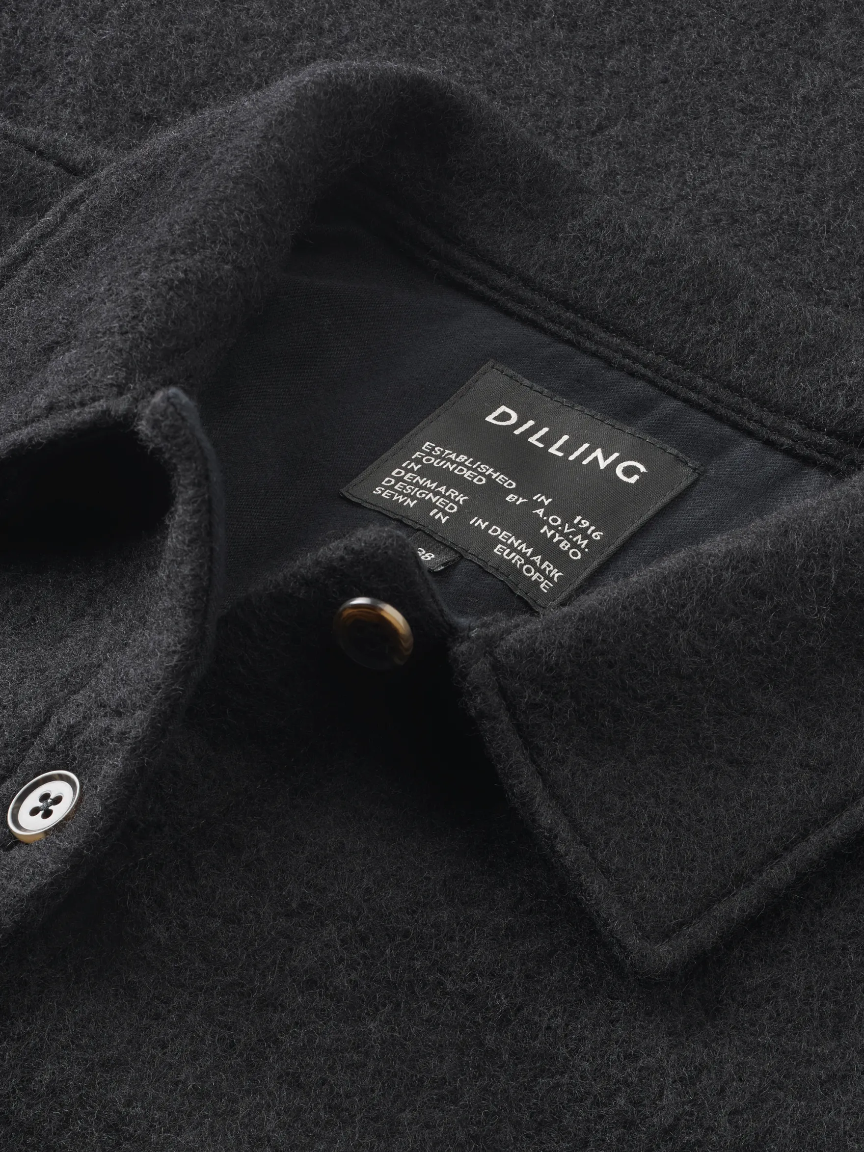 Overshirt i uld/bomuld til kvinder