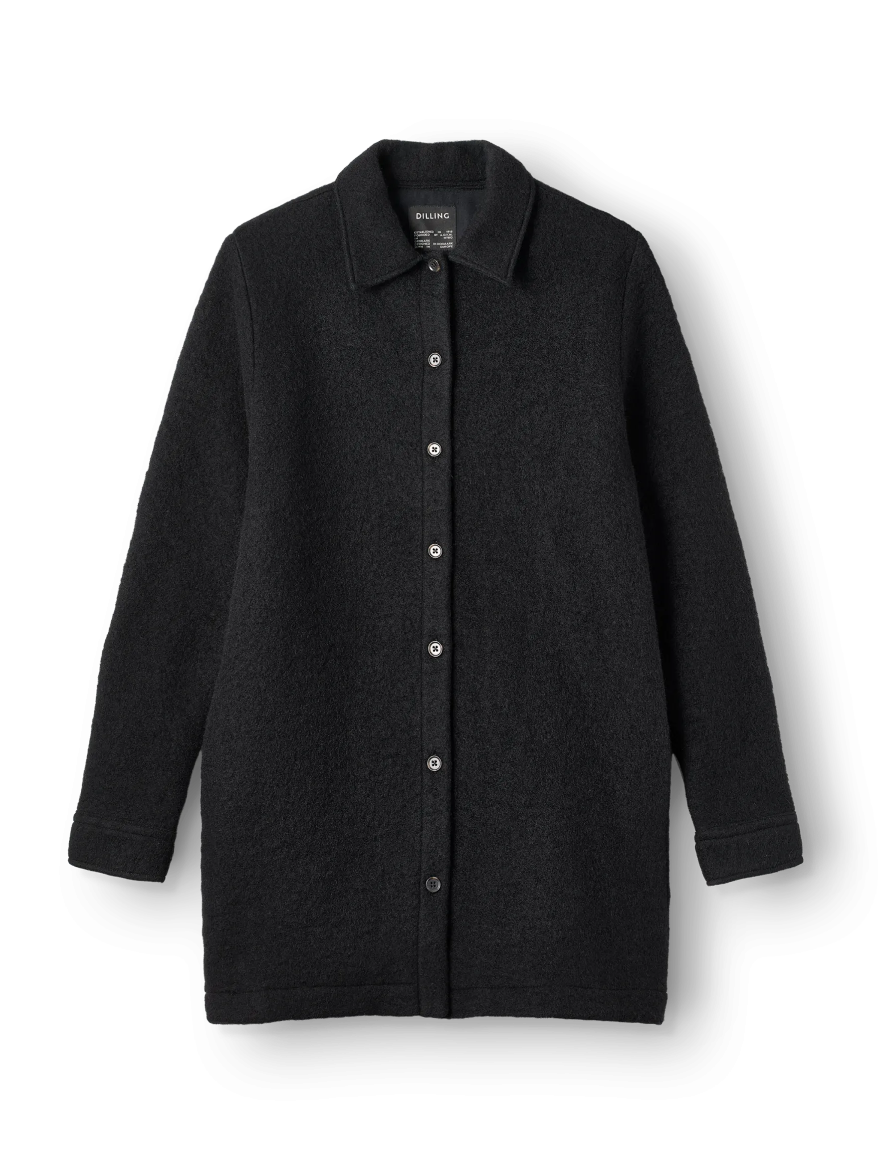 Overshirt i uld/bomuld til kvinder