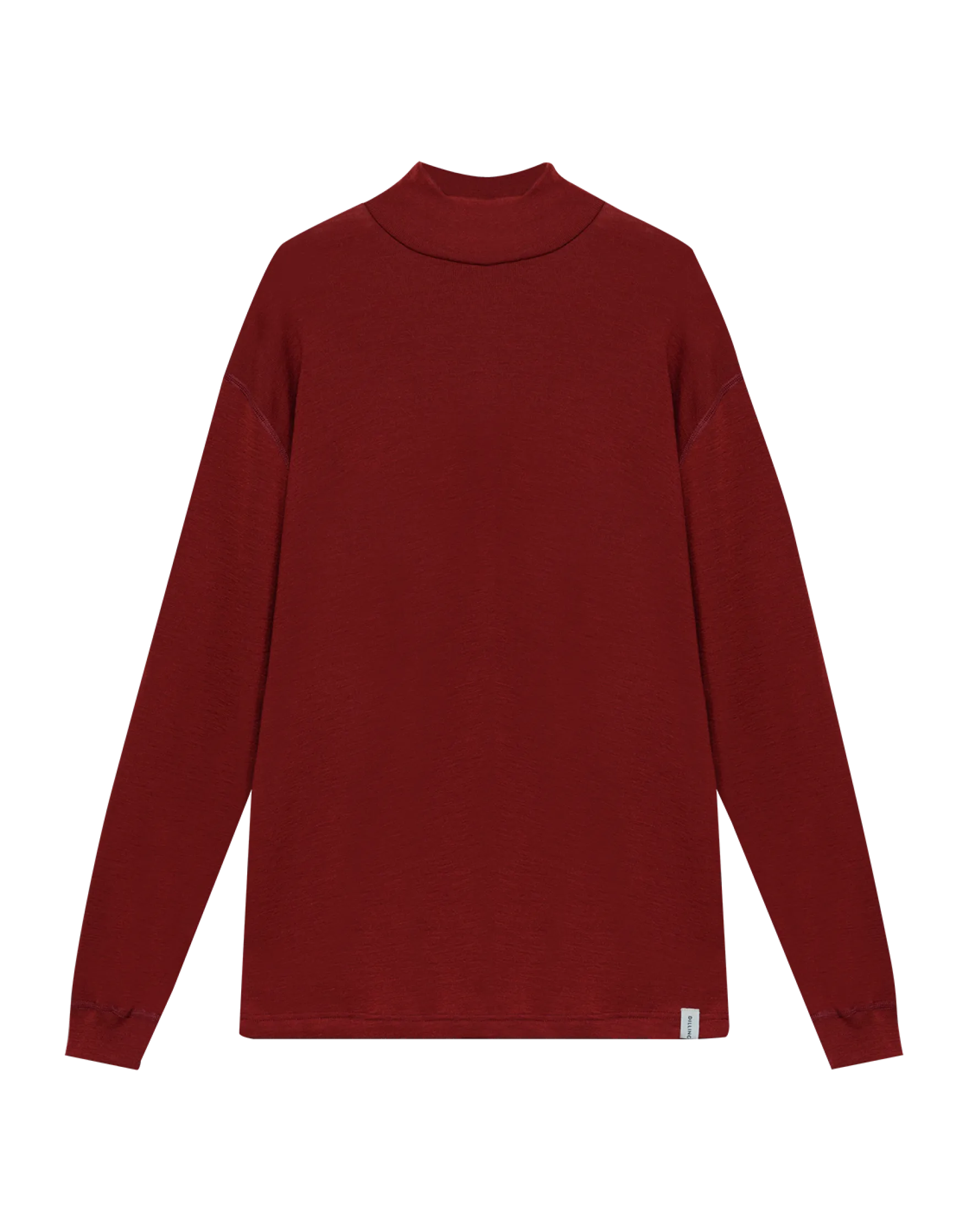 Plus size bluse med høj hals i merinould til kvinder