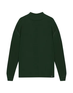 Plus size bluse med høj hals i merinould til kvinder