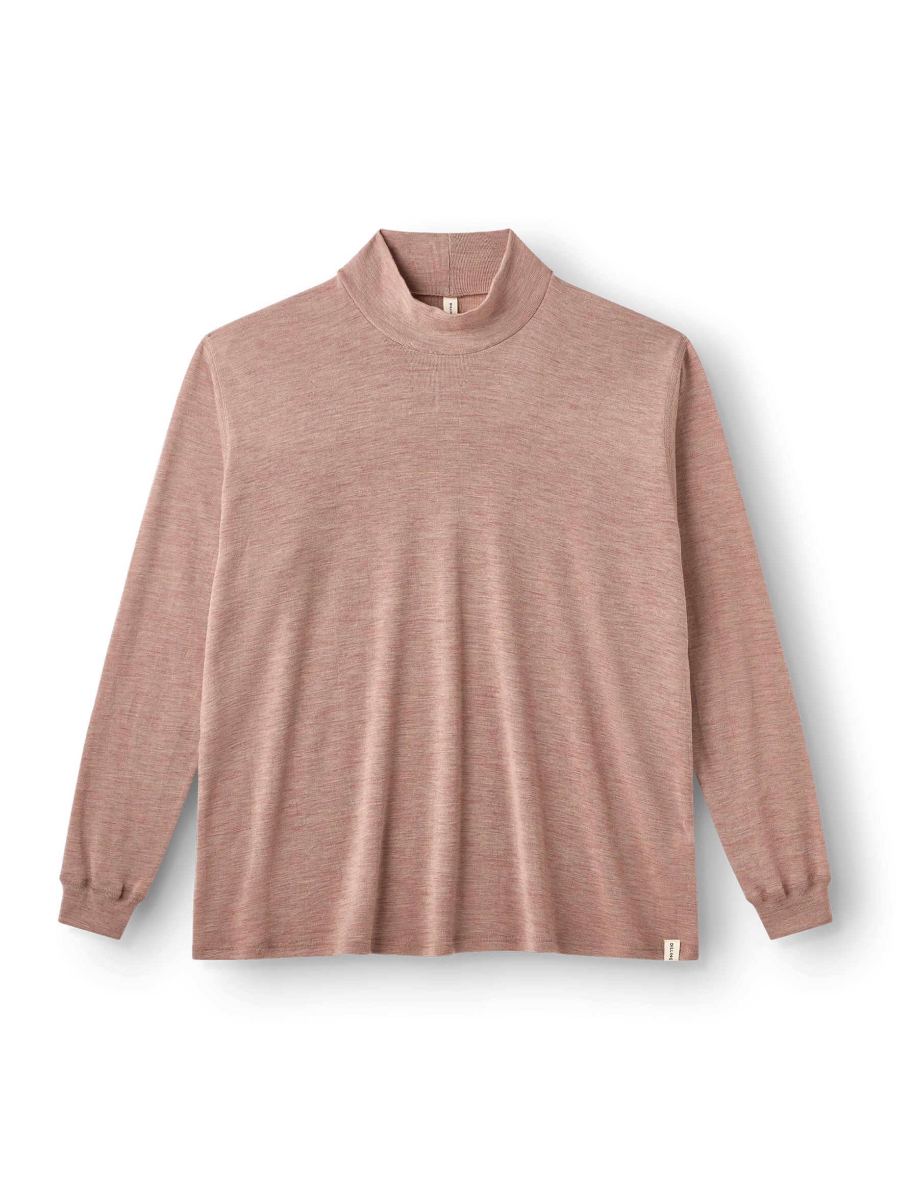 Plus size bluse med høj hals i merinould til kvinder