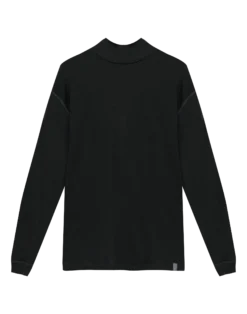 Plus size bluse med høj hals i merinould til kvinder