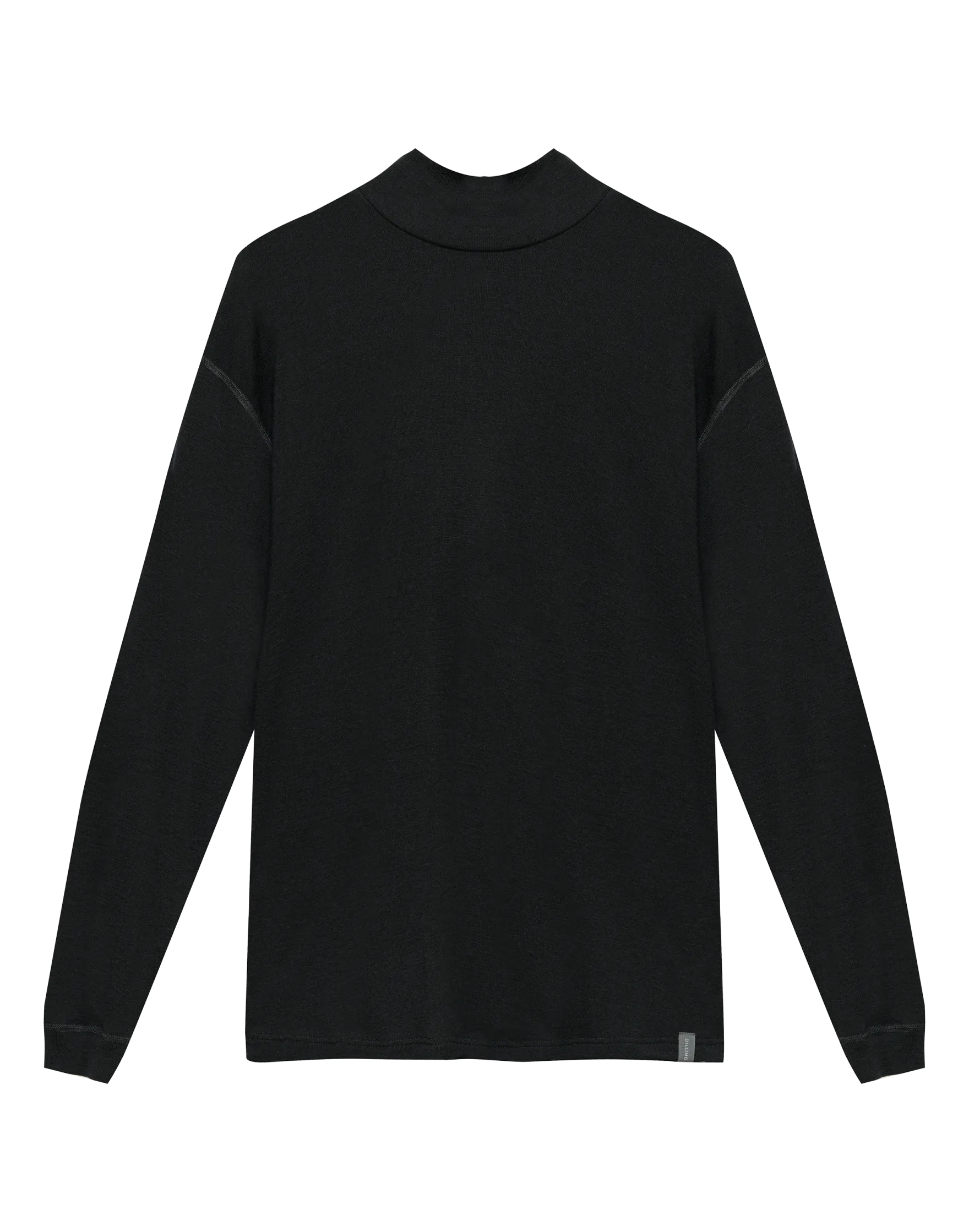 Plus size bluse med høj hals i merinould til kvinder