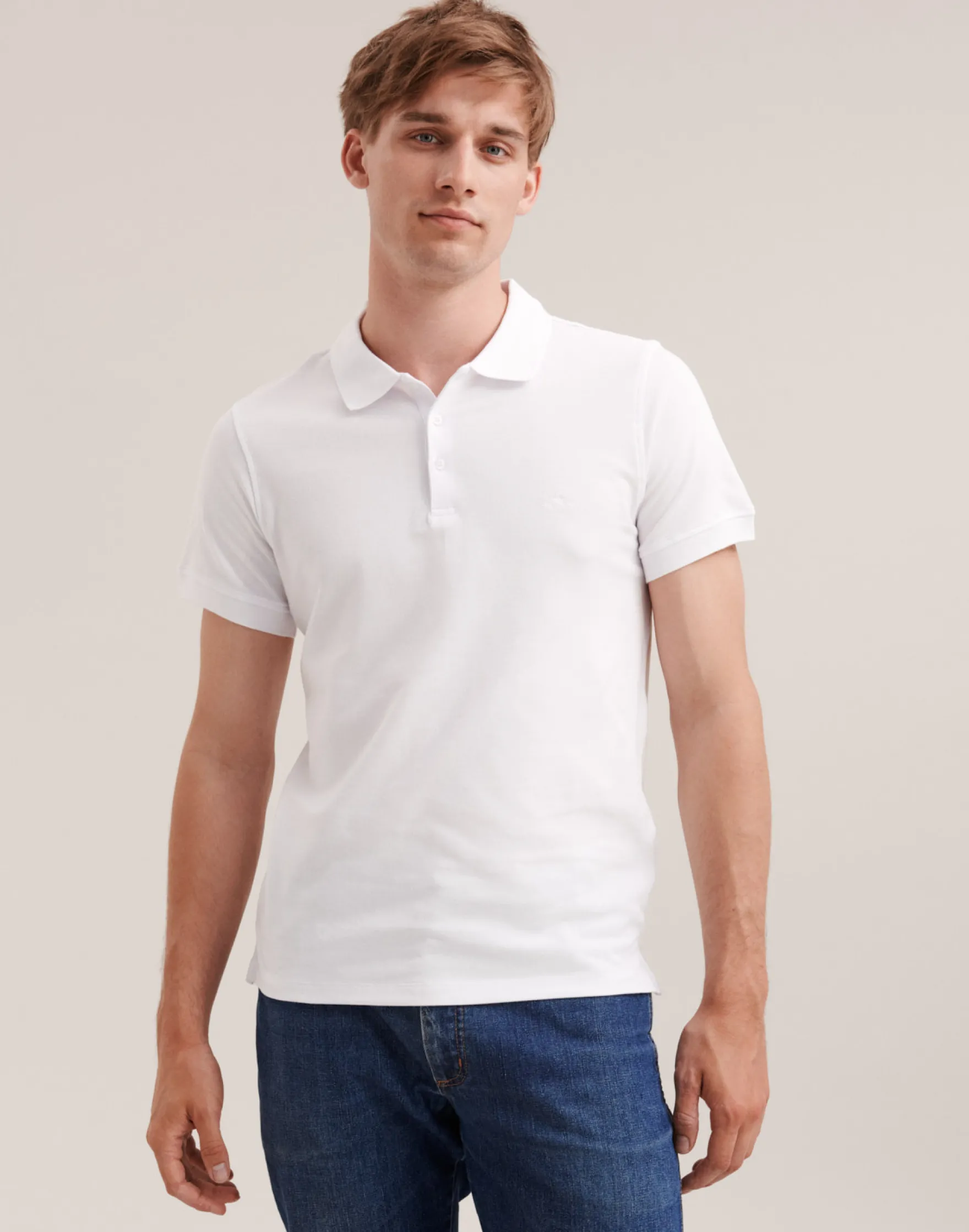 Polo-T-shirt i bomuld til mænd