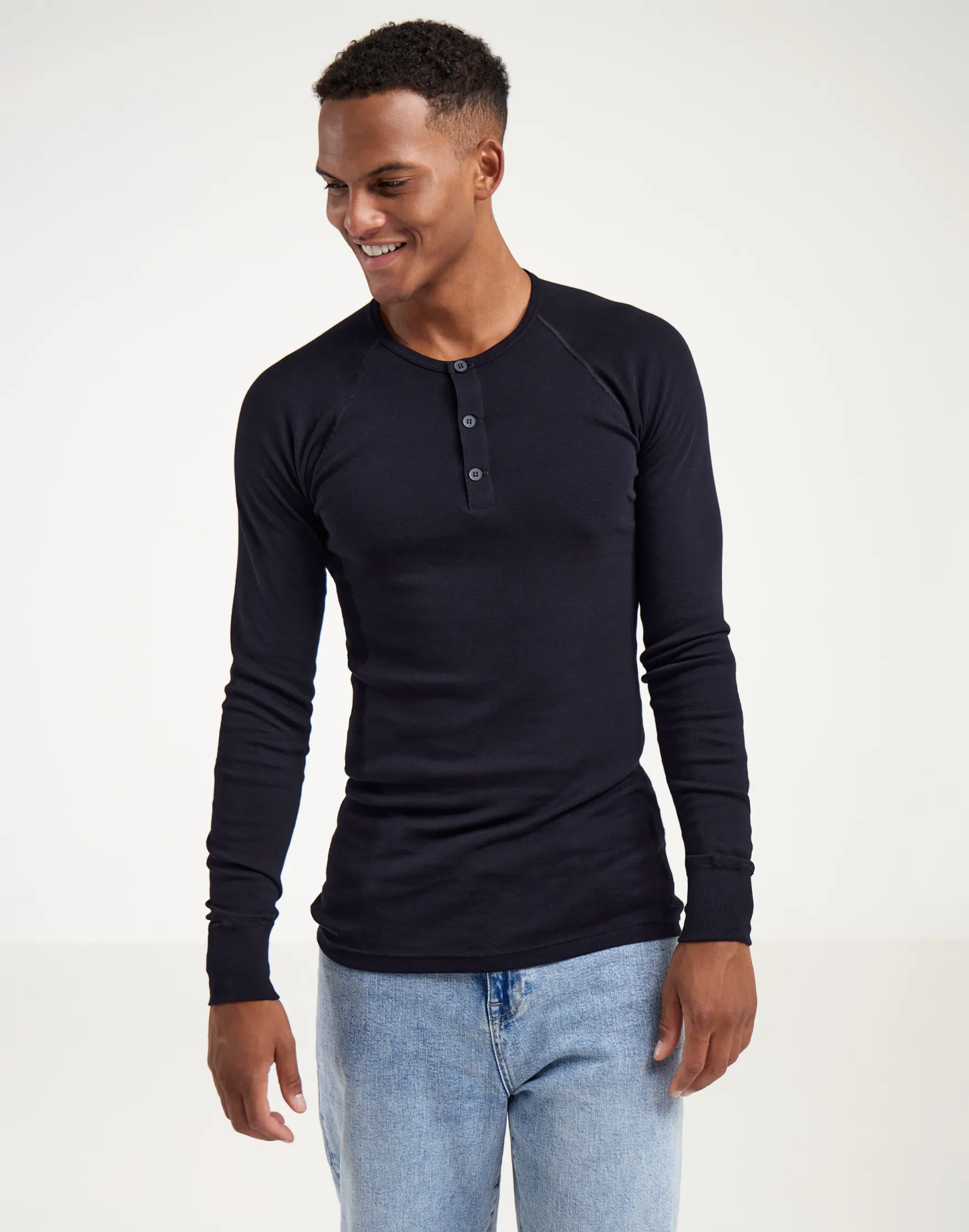 Premium classic - langærmet t-shirt mænd bomuld