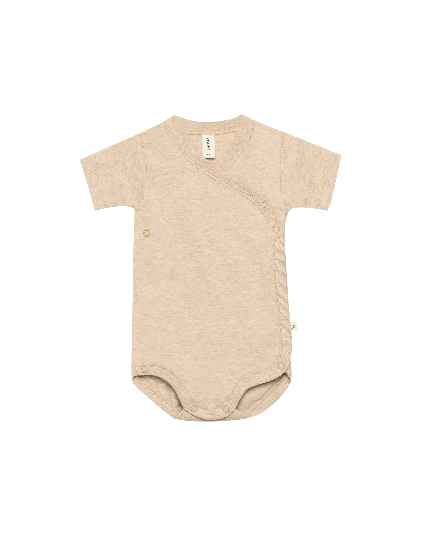 Slå-om-body med korte ærmer i bomuld til baby