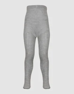 Strømpebukser med hulmønster i merinould til børn