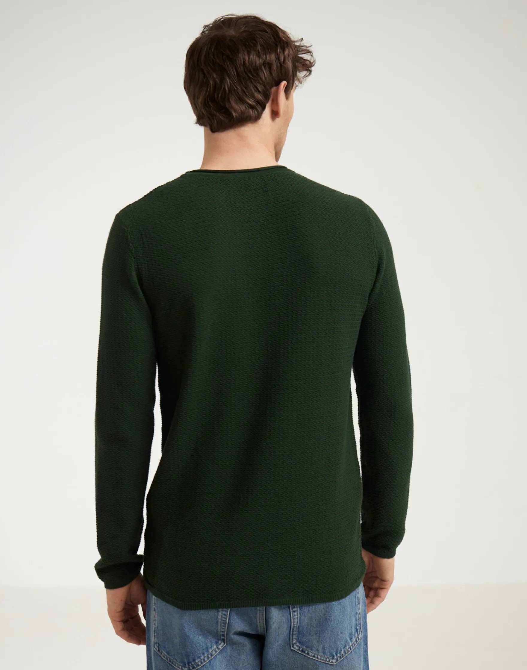Sweater i bomuldsstrik til mænd