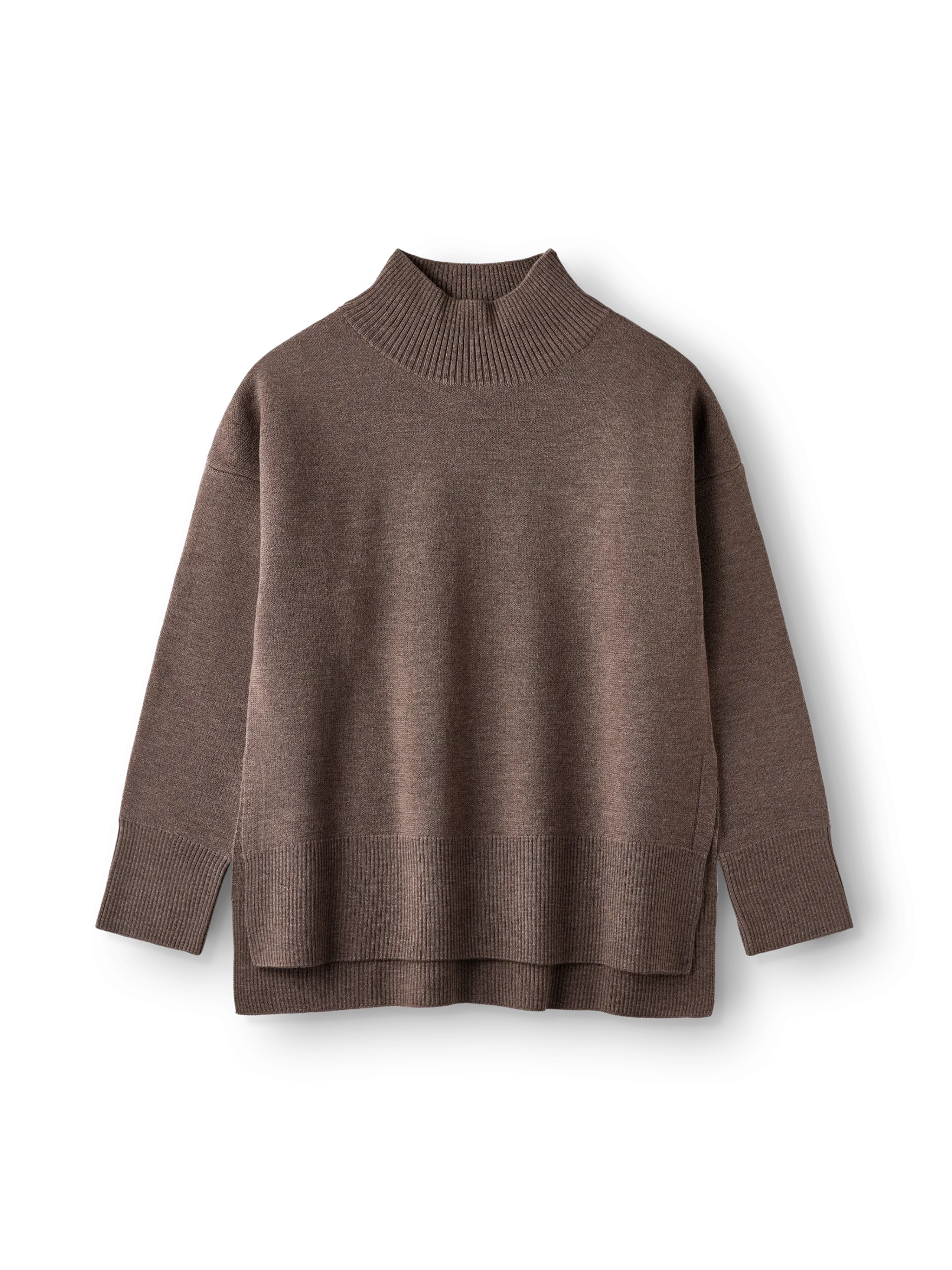 Sweater med højhals i merinould til kvinder