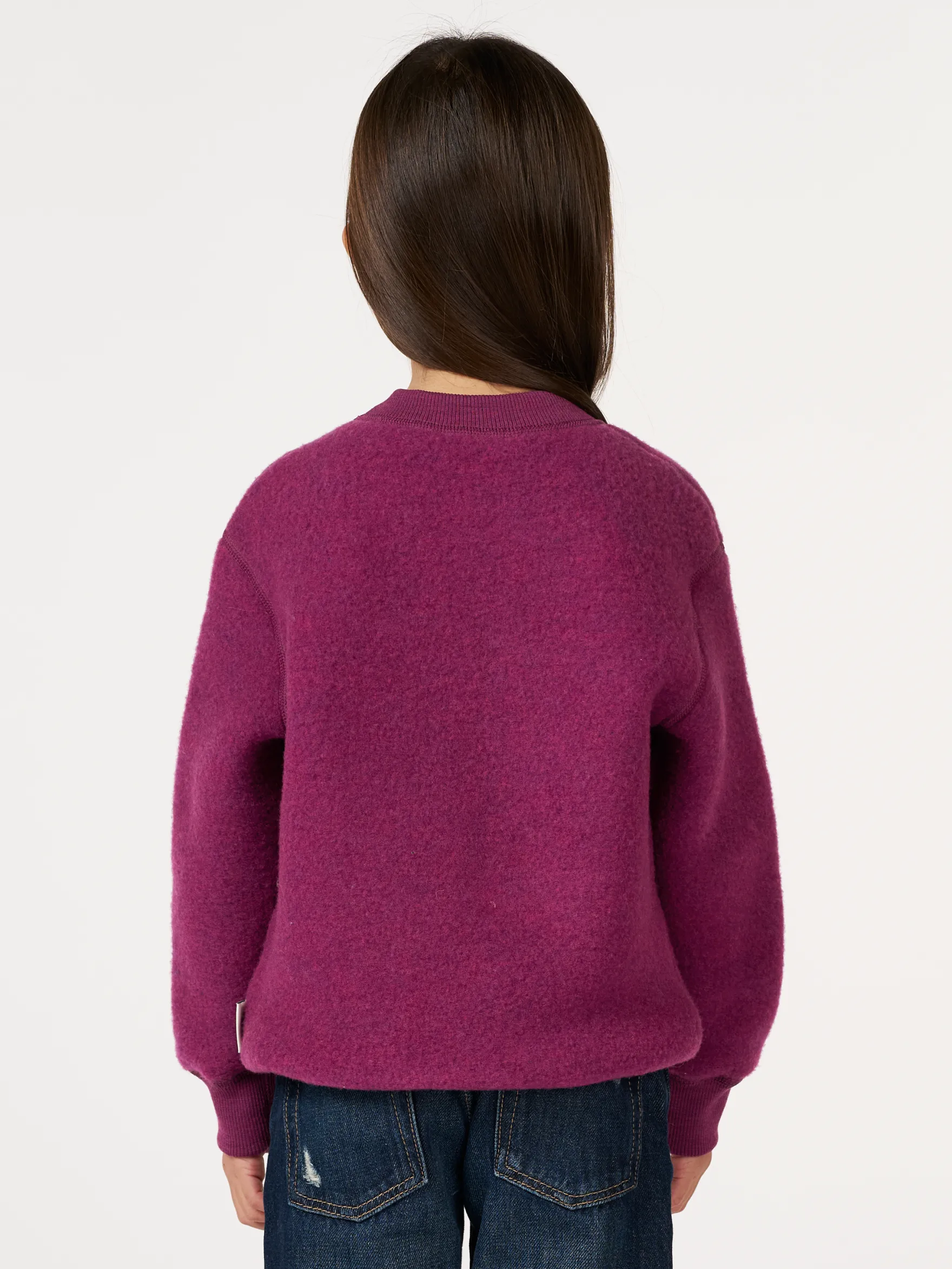 Sweatshirt i merinouldfleece til børn