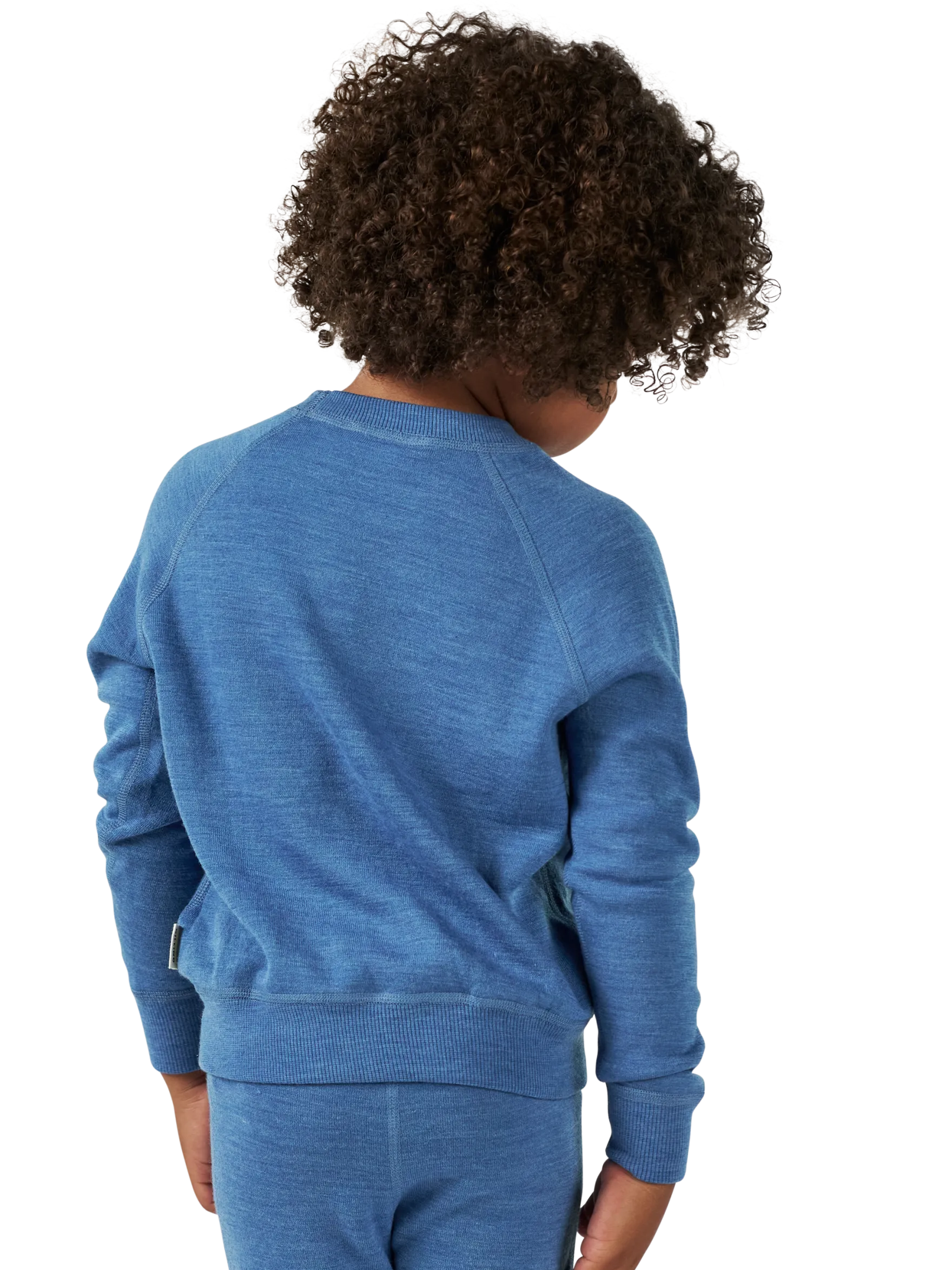 Sweatshirt i merinouldfrotté til børn