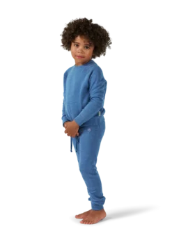 Sweatshirt i merinouldfrotté til børn