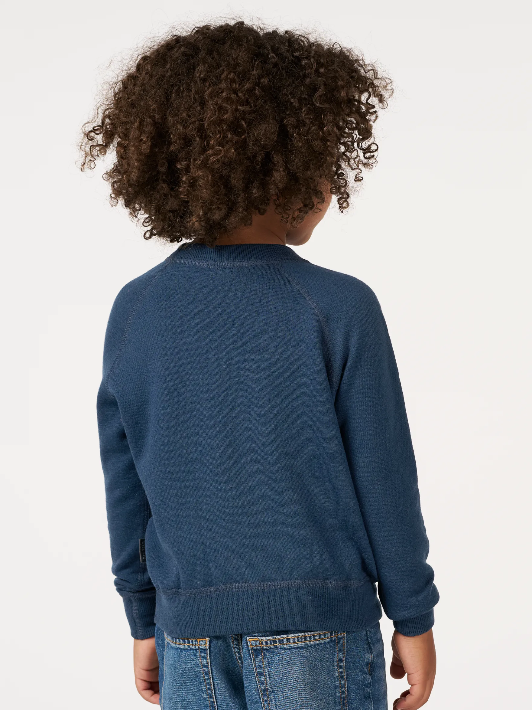 Sweatshirt i merinouldfrotté til børn