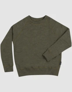 Sweatshirt i merinouldfrotté til børn
