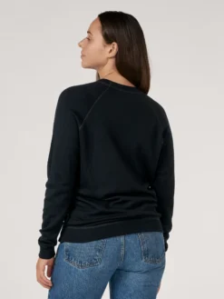 Sweatshirt i merinouldfrotté til kvinder